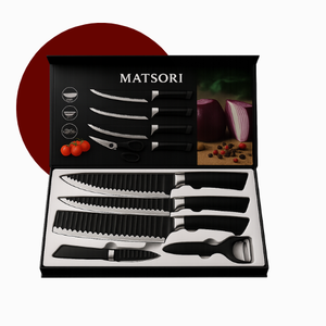 Conjunto 6 Peças Matsori 4 Facas + 2 Brindes + Frete grátis
